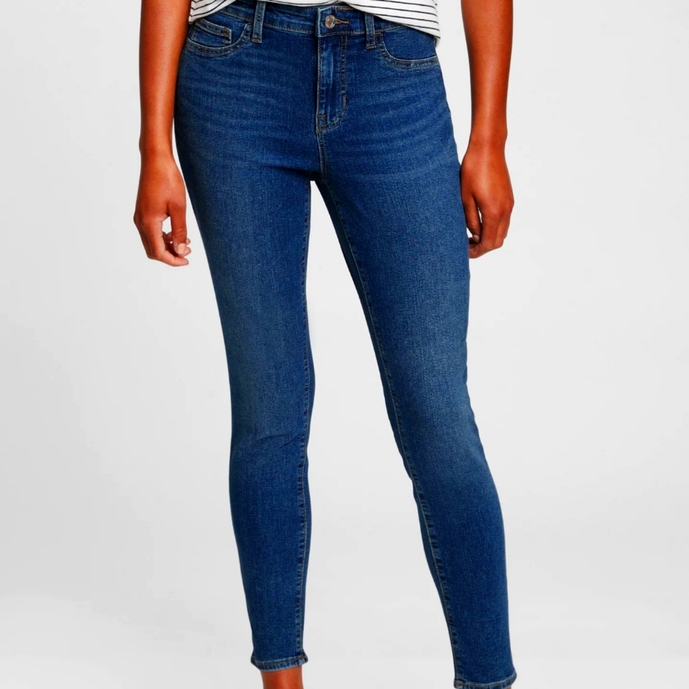 Gap 1969 Dark Indigo Wash Midrise Skinny Jeans 4